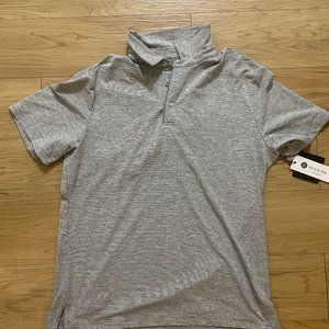 01.Algo Performance Polo Shirt Mens L Striped Short Sleeve Arrieta NWT